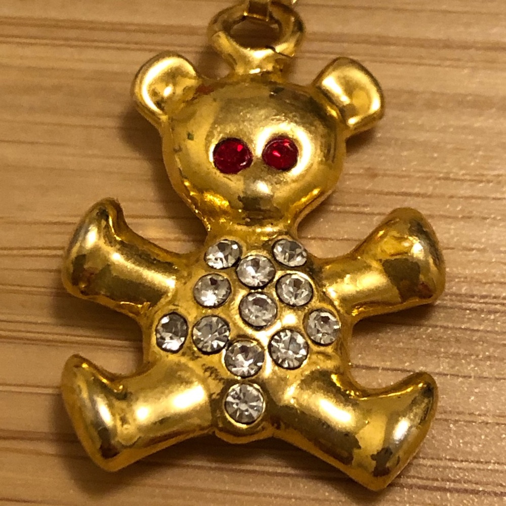 Gold plated bear charm